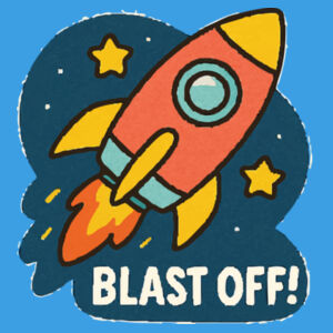 Blast Off  - Cloke Kids Outline Tee Design