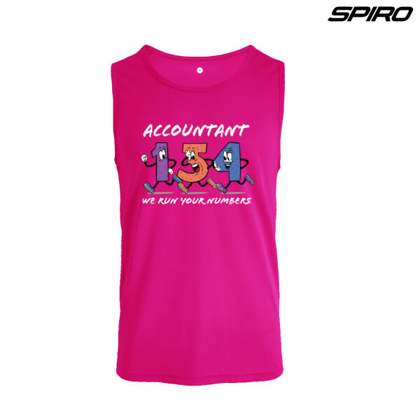 Run Numbers - Spiro Adult Impact Performance Aircool Singlet Thumbnail
