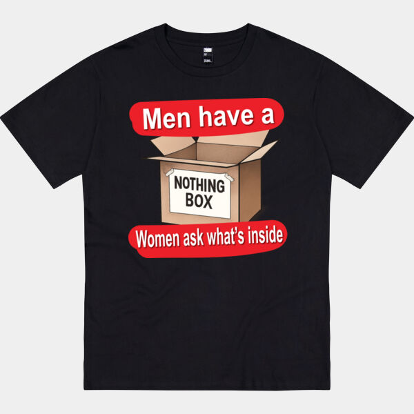 Men have a nothing box, women ask what's inside - Thread Project Unisex Epic Tee Thumbnail