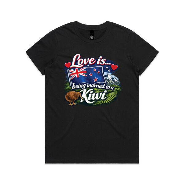 Love is... being married to a Kiwi   - AS Colour Womens Maple Tee Thumbnail
