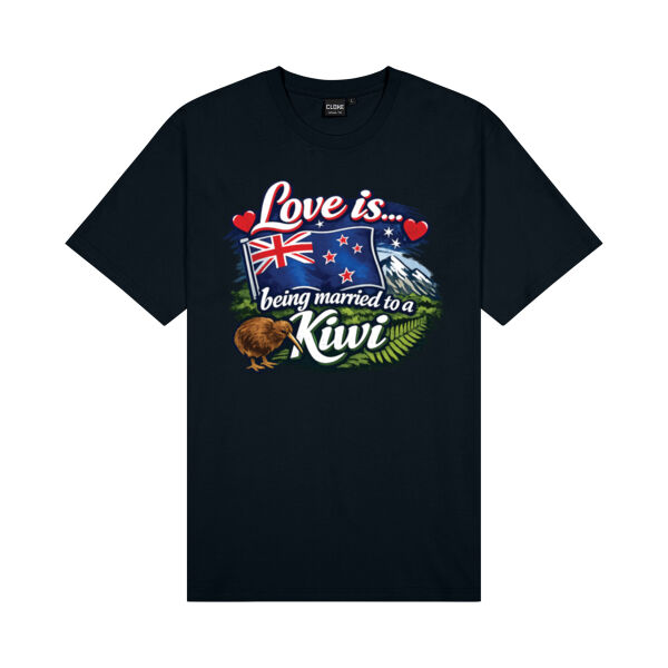 Love is... being married to a Kiwi   - Cloke Mens Outline Tee Thumbnail