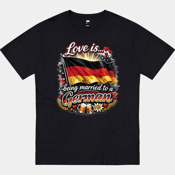 Love is... being married to a German  - Thread Project Unisex Epic Tee Thumbnail