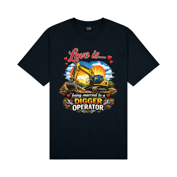 Love is... being married to a Digger Operator - Cloke Mens Outline Tee Thumbnail