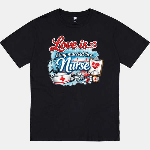 Love is ... being married to a Nurse  - Thread Project Unisex Epic Tee Thumbnail