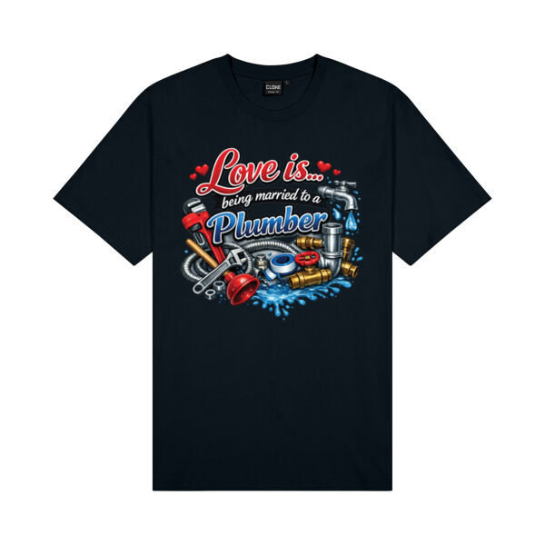 Love is ... being married to a Plumber  - Cloke Mens Outline Tee Thumbnail
